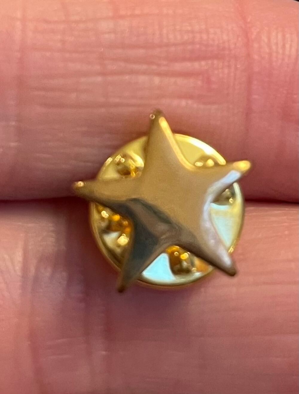 Gold Star Lapel Pin/Tie Tack with Backing LOT of 6 vintage